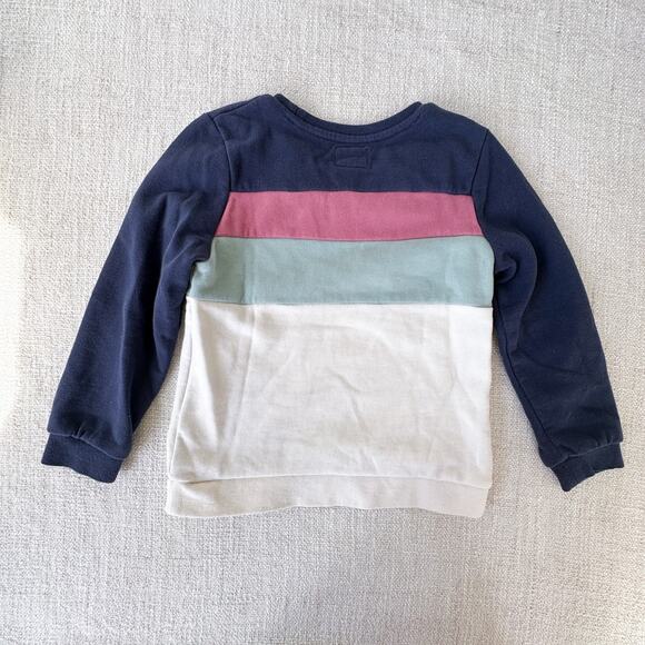 Re-Spun by Marine Layer Girl's Color Block Crew Neck Sweatshirt VGUC 6 - Picture 5 of 5